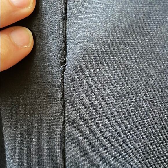 Black Boot Cut Flare Pants with Elastic Waistband - Picture 5 of 5